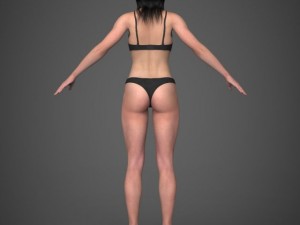 Realistic young pretty girl 3D मॉडल