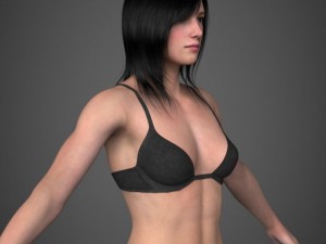 Realistic young pretty girl 3D मॉडल