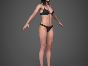 Realistic young pretty girl 3D मॉडल