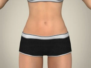 Realistic young teen girl 3D Model