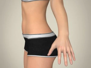 Realistic young teen girl 3D Model