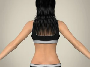 Realistic young teen girl 3D Model