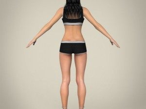 Realistic young teen girl Modelo 3D