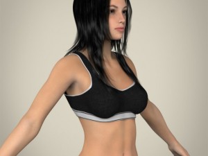 Realistic young teen girl Modelo 3D