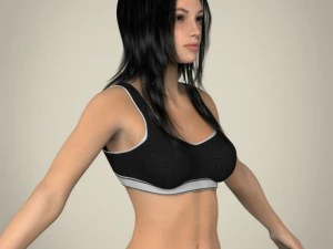 Realistic young teen girl 3D Model