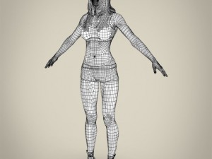 Realistic young teen girl Modelo 3D