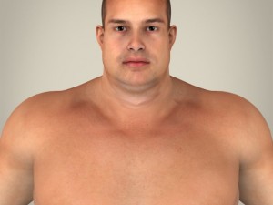 realistic fat man 3D Model