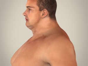 realistic fat man Modello 3D