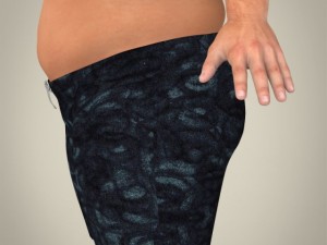 realistic fat man Modello 3D