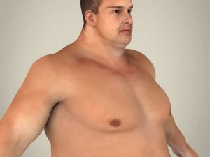 realistische dikke man 3D Model