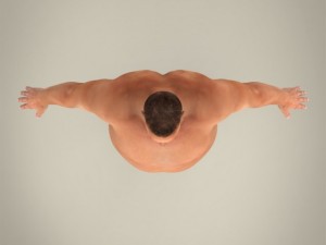 realistic fat man Modello 3D