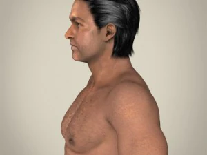 realistic african muscular male 3D Model