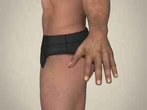 realistic african muscular male 3D Model