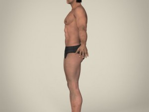 realistic african muscular male Modelo 3D