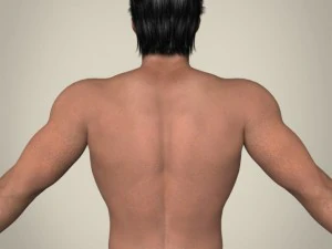 realistic african muscular male 3D Model