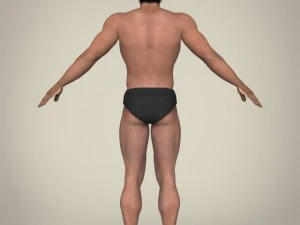 realistic african muscular male 3D Model
