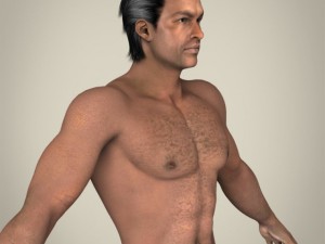 realistic african muscular male Modelo 3D