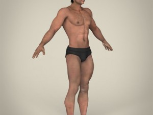 realistic african muscular male Modelo 3D