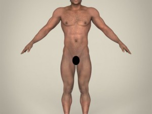 realistic african muscular male Modelo 3D
