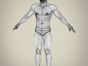 realistic african muscular male Modelo 3D