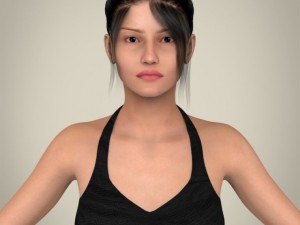realistic youngy lady Modello 3D