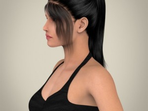 realistic youngy lady 3D मॉडल
