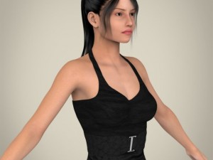 realistic youngy lady 3D मॉडल