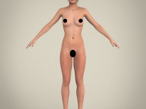 realistic youngy lady 3D मॉडल