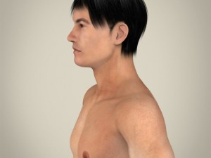 Realistic young asian man 3D Model