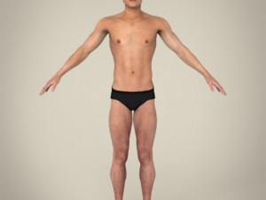 Realistic young asian man 3D Model