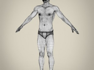 Realistic young asian man 3D Model