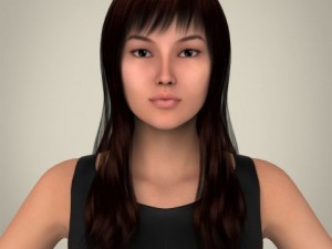realistic young pretty lady Modelo 3D