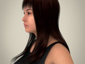 realistic young pretty lady 3Dモデル