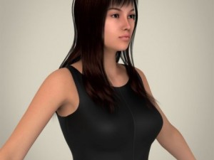 realistic young pretty lady 3Dモデル