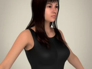 realistische jonge mooie dame 3D Model
