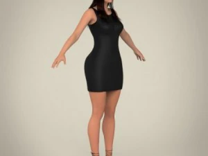realistische jonge mooie dame 3D Model