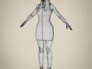 realistische jonge mooie dame 3D Model
