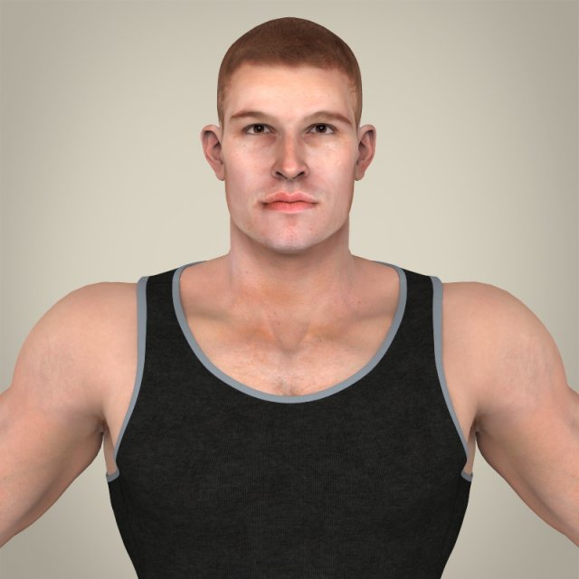 realistic handsome man 3Dモデル .c4d .max .obj .3ds .fbx .stl .blend 