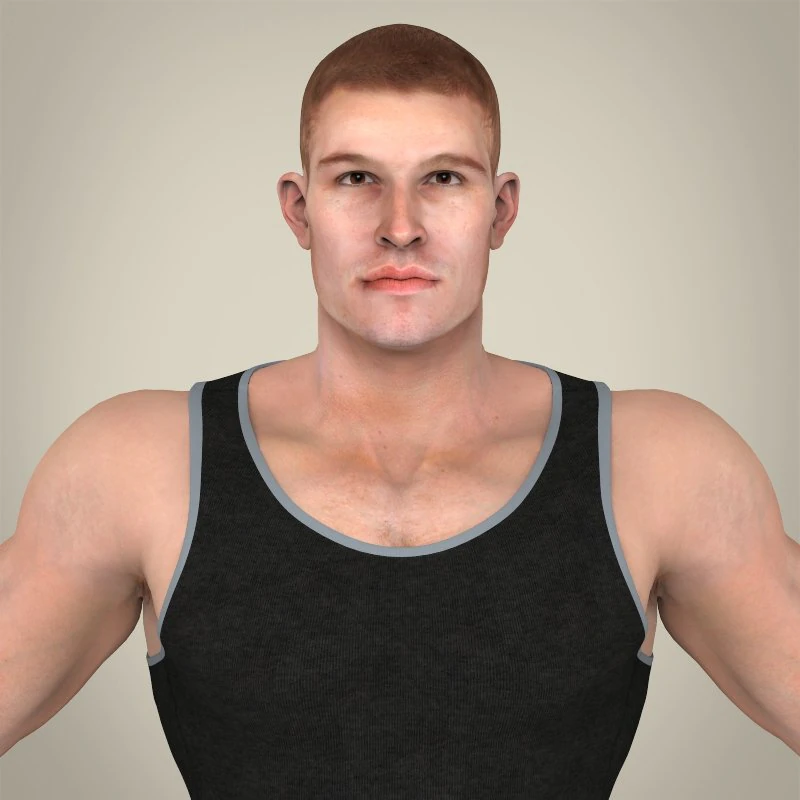 realistic handsome man 3D Model .c4d .max .obj .3ds .fbx .stl .blend