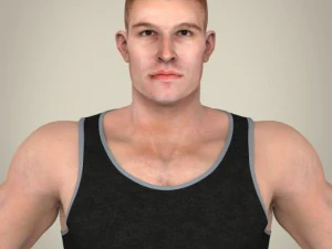realistischer, gutaussehender Mann 3D Modell