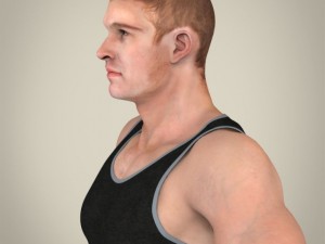 realistic handsome man 3Dモデル