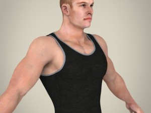 realistic handsome man 3Dモデル