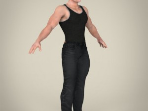 realistic handsome man 3Dモデル