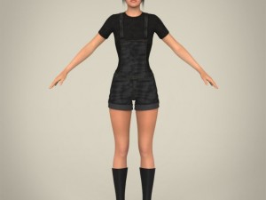 realistic beautiful teen girl 3D-Modell