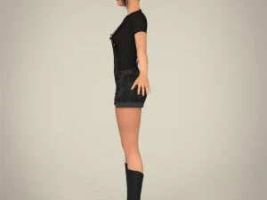 realistic beautiful teen girl 3D Model