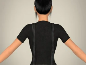 realistic beautiful teen girl 3D Model