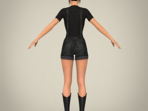 realistic beautiful teen girl 3D-Modell