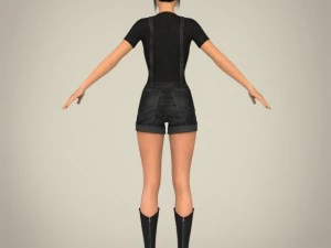 realistic beautiful teen girl 3D Model