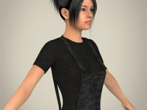 realistic beautiful teen girl 3D Model