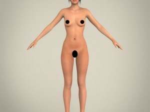 realistic beautiful teen girl 3D-Modell